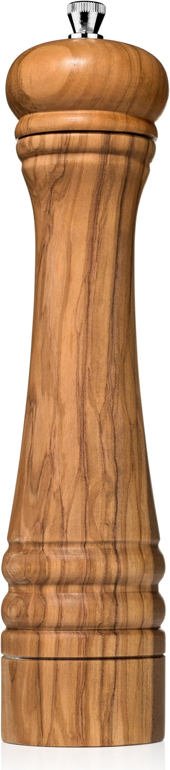 Hudson Essentials Premium Olive Wood Salt or Pepper Mill with Ceramic Grinder - Adjustable Coarseness (1)