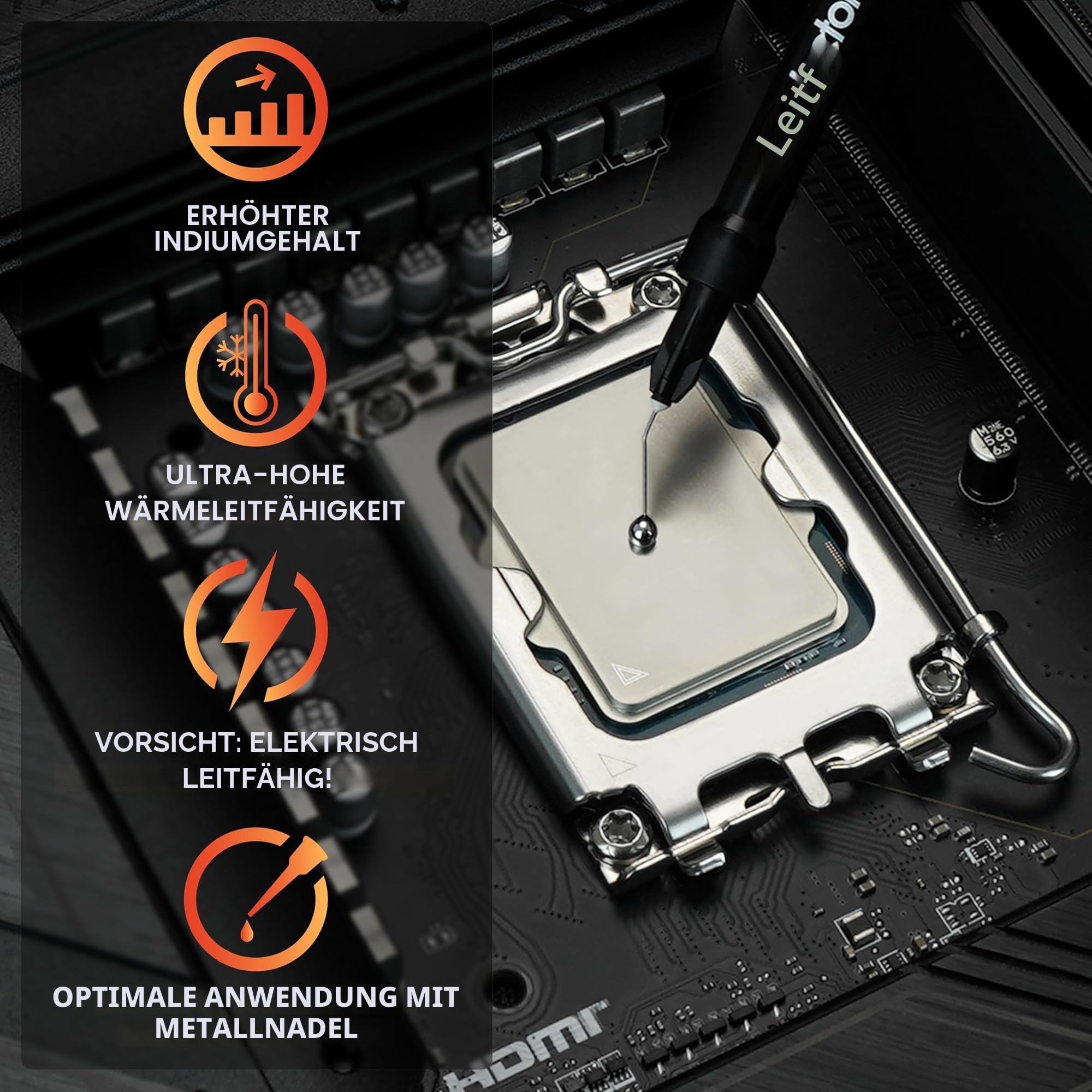 Thermal Grizzly - Conductonaut - 5 Gramm - Flüssigmetall-Wärmeleitpaste - Für Maximale Wärmeleitfähigkeit beim Overclocking von CPU/GPU