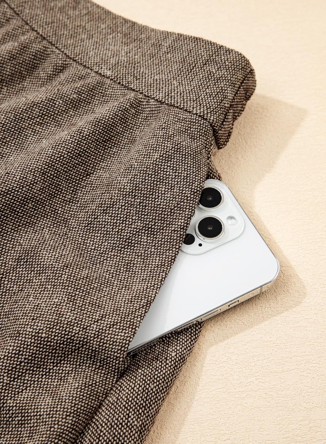 Happy Sailed Womens Winter Fall Tweed High Waisted Flared Mini Skater Skirt A Line Pleated Midi Skirts - Image 7