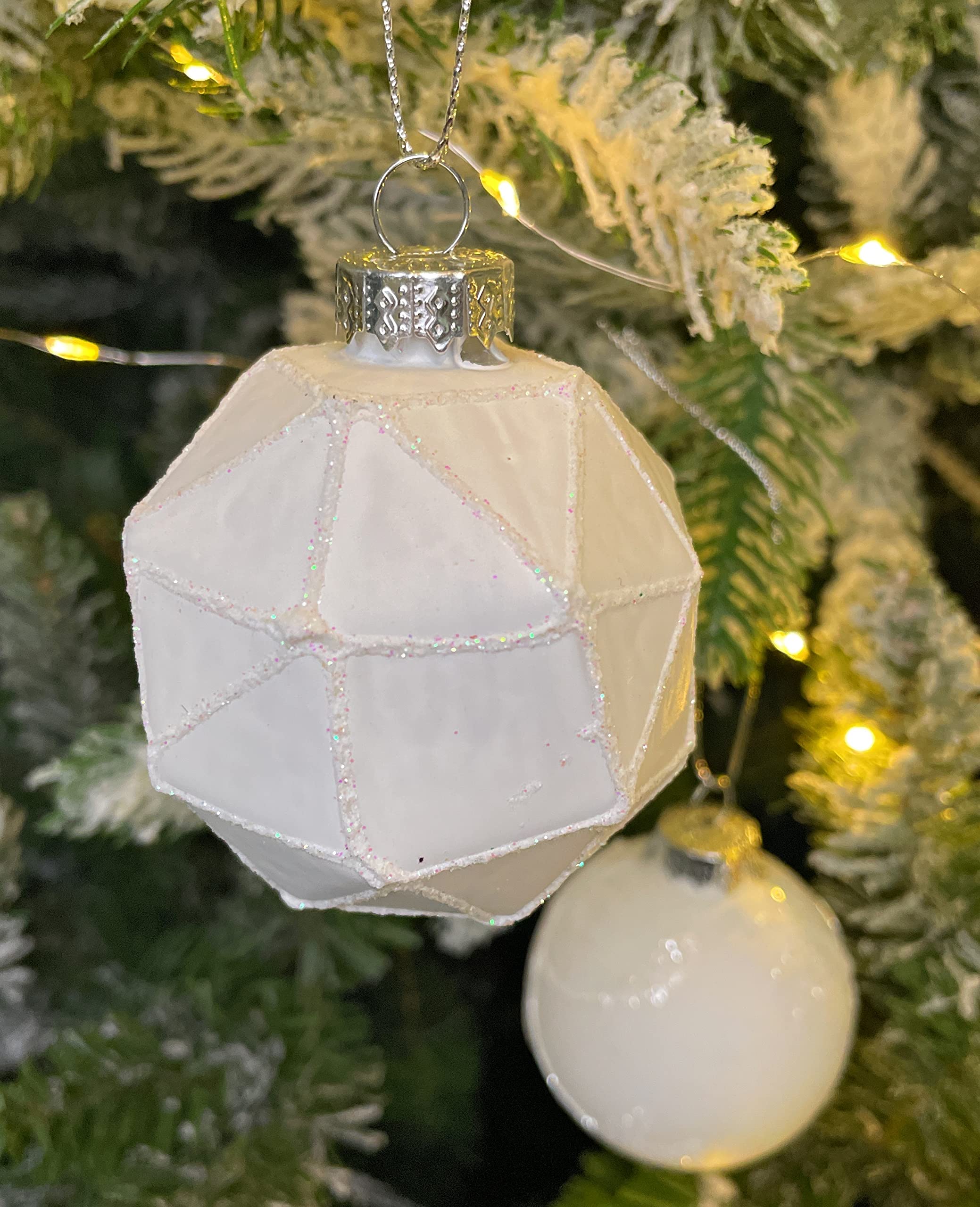 MC Trend Juego de 12 bolas de Navidad de cristal, 8 cm de diámetro, decoración para árbol de Navidad, rojo, dorado, plateado y transparente (surtido Q)