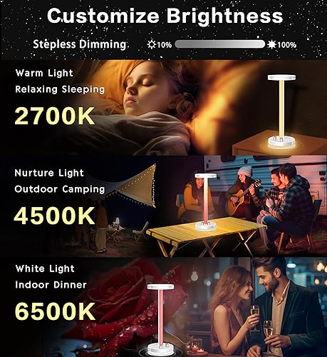 Miniatura 3 de Lámparas de noche, lámpara de mesa de noche con puertos USB de 20 W y tomacorrientes, luz de escritorio LED rosa para dormitorio de niños, sala de