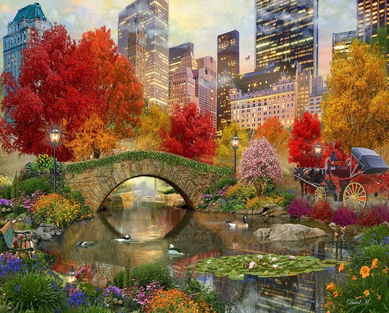 Springbok's 500 Piece Jigsaw Puzzle Central Park Paradise - Made in USA