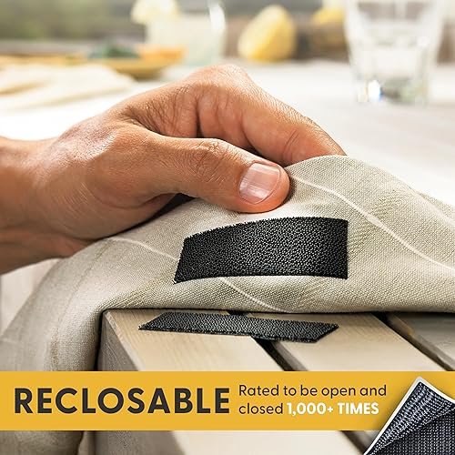 Miniatura 4 de Fuerza industrial, paquete de 2 cintas adhesivas negras de 10 pies para interiores y exteriores, cierre autoacoplable compatible con 3M SJ3550