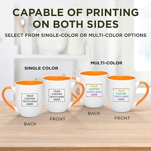 Miniatura 7 de Tazas de café grandes personalizadas estilo bistró 16 onzas juego de 10 paquete personalizado a granel perfectas para café té expreso cacao caliente