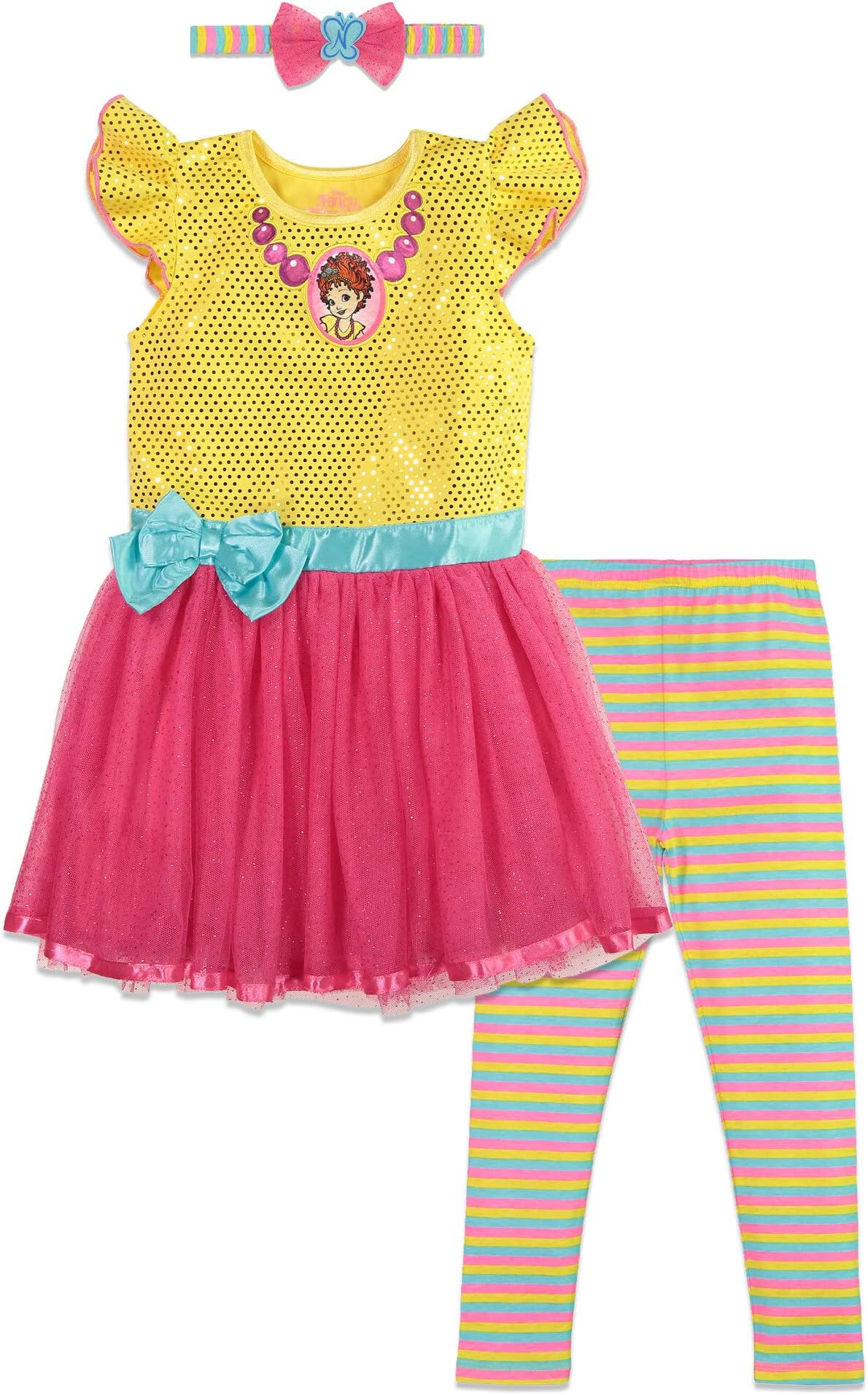 DisneyFancy Nancy Dress Leggings and Headband 3 Piece Set Infant to Big Kid