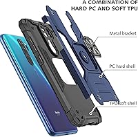 Vista 8 de Asuwish Funda de teléfono para Xiaomi Redmi Note 8 Pro con protector de pantalla de vidrio templado y soporte de anillo delgado híbrido protector