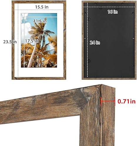 Vista 209 de Frametory, Portarretratos negro de 16 x 20 pulgadas, para fotos de 11 x 14 pulgadas con paspartú, molduras anchas (16 x 20 pulgadas, negro)