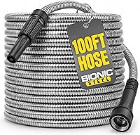 Vista 10 de Manguera de jardín de acero ligero Bionic de acero Inoxidable 304, sin torceduras, más fuerte que nunca, duradera y fácil de usar.