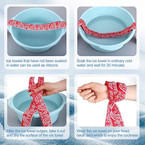 Miniatura 3 de Bufanda de enfriamiento de hielo para el cuello, bandana para el cuello, bufanda refrescante para hombres y mujeres, actividades al aire libre (5),