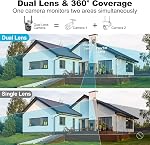 GENBOLT WiFi Security Camera Outdoor with PoE, Dual Lens Home Surveillance IP Camera CCTV with Color Night, Auto Tracking Human Detection Pan Tilt Digital Zoom Spotlight Camera