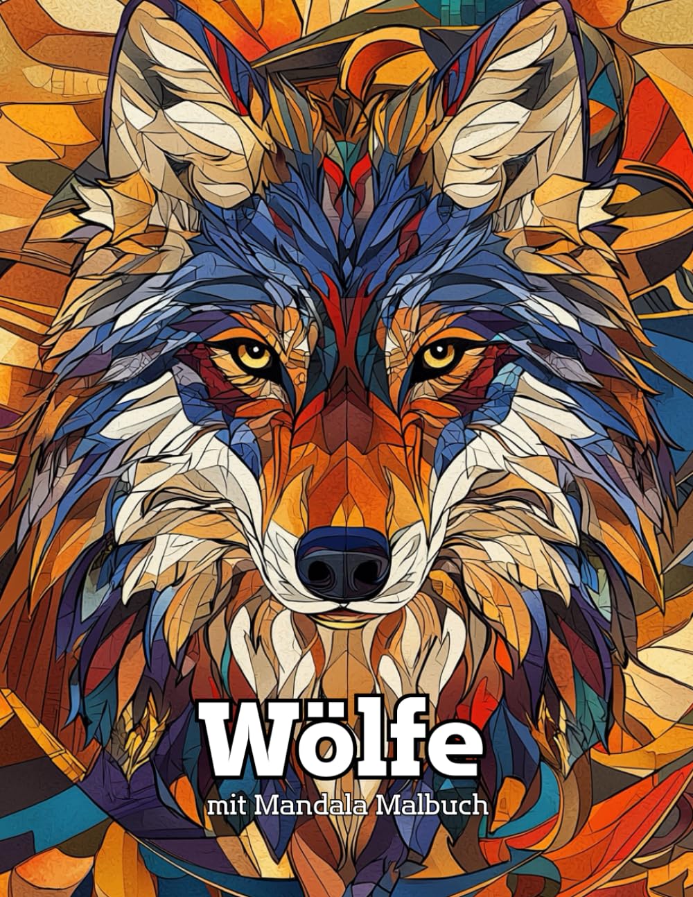 Wölfe mit Mandala Malbuch: Entspannende Wolf-Motive zum Ausmalen für Erwachsene und Jugendliche