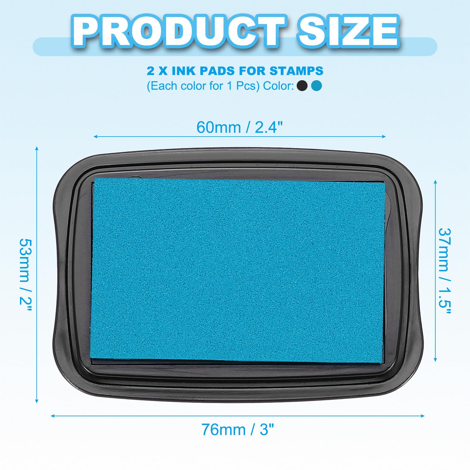 PATIKIL 3"x2" Large Stamp Pad - Image 2