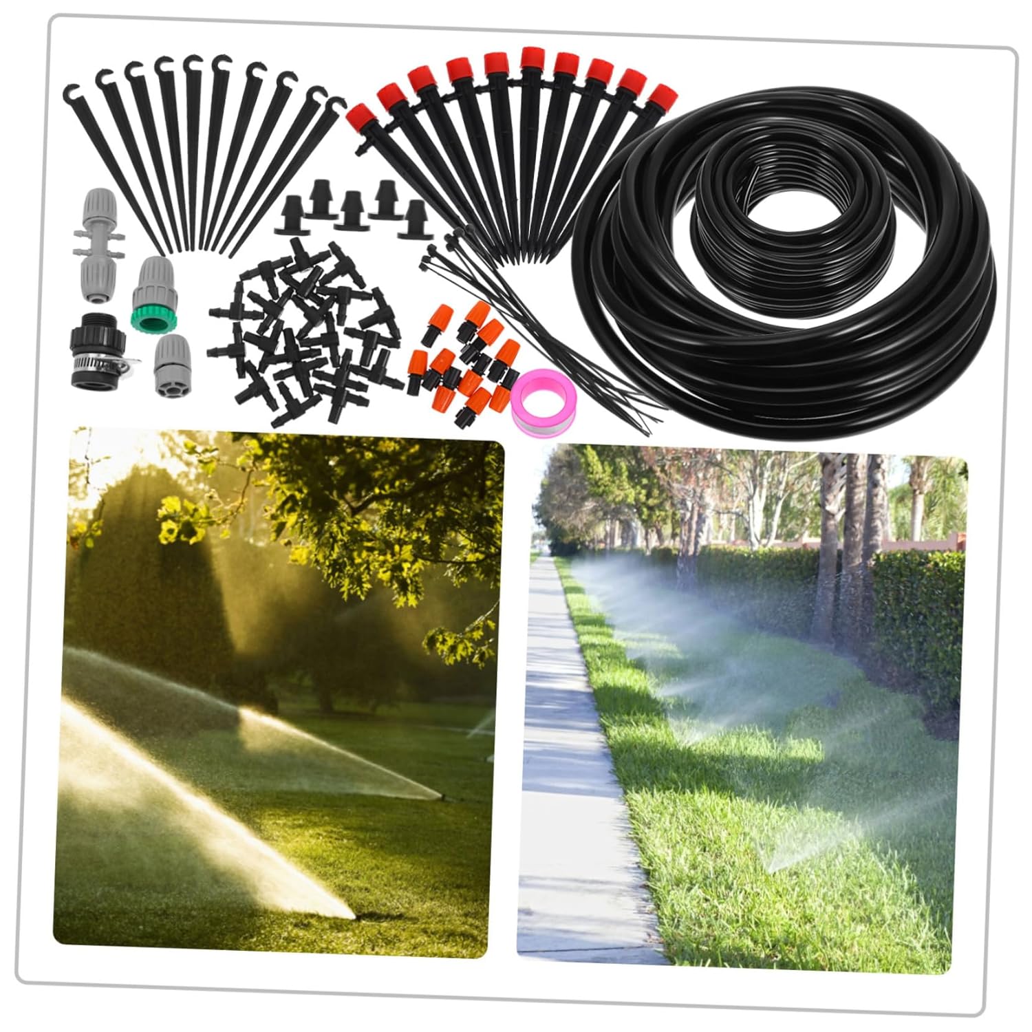 1set Indoor Plant Watering System Kit Tubes Drip Irrigation for Potted Plants Lawn Garden Efficient Water Distribution Greenhouse Accessories for Various Floral Arrangements