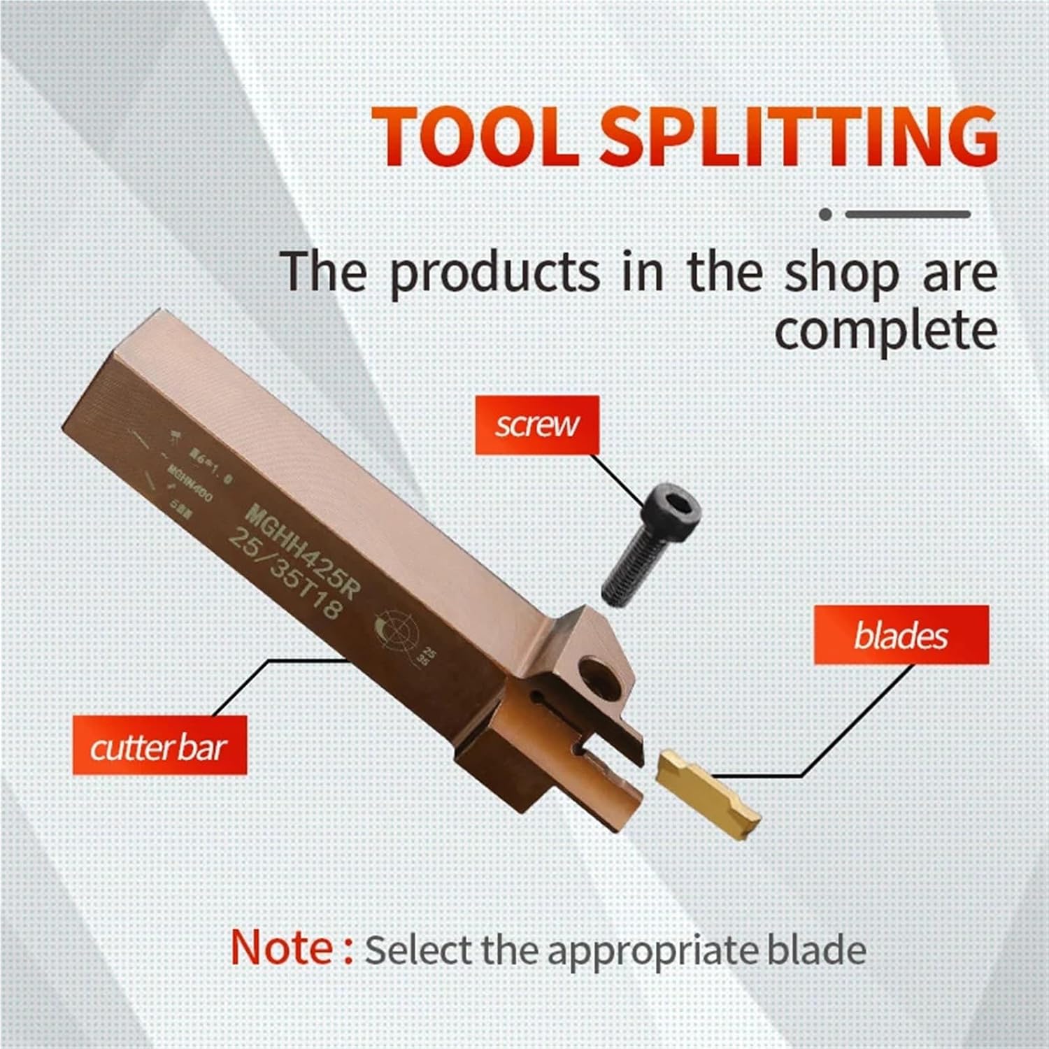 Grooving Turning tool MGHH425R Spring Steel End Face Groove Cutter, MGMN400 Insert,CNC Lathe Cutting Tool Holder(MGHH425R48-60T)