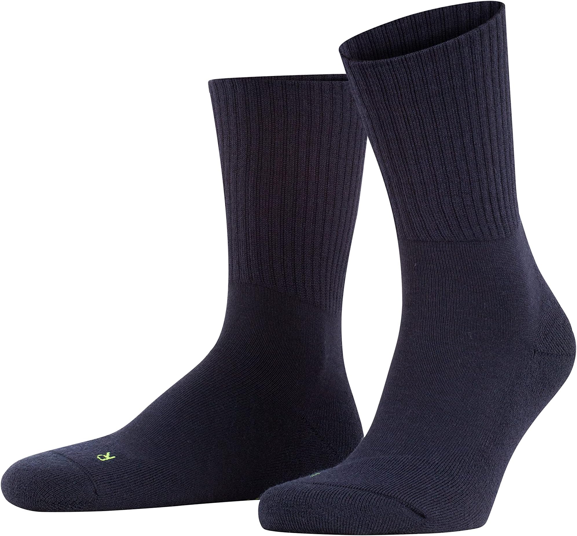 FALKEUnisex Adult Walkie Light Hiking Socks Merino Wool Black White More Colours For Men Women Warm Breathable Anti-Blister Plain Ribbed With Ultra-Light Cushioned Plush Sole 1 Pair