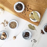 Vista 4 de Tazón de hierbas y sal; mármol blanco; una unidad