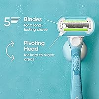 Vista 2 de Gillette Venus Cuchillas de afeitar extra suaves para mujer, repuestos de maquinilla de afeitar de 5 cuchillas, 8