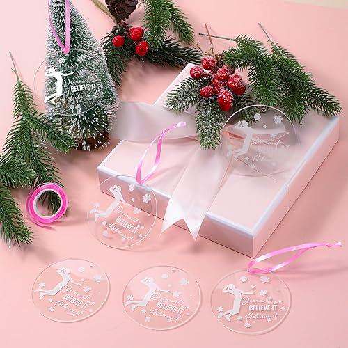 Miniatura 5 de 18 PIEZAS Adorno de Navidad de Voleibol Redondo de Acrílico Adorno Colgante de Jugador de Voleibol Adorno de Árbol de Navidad de Voleibol Créelo!