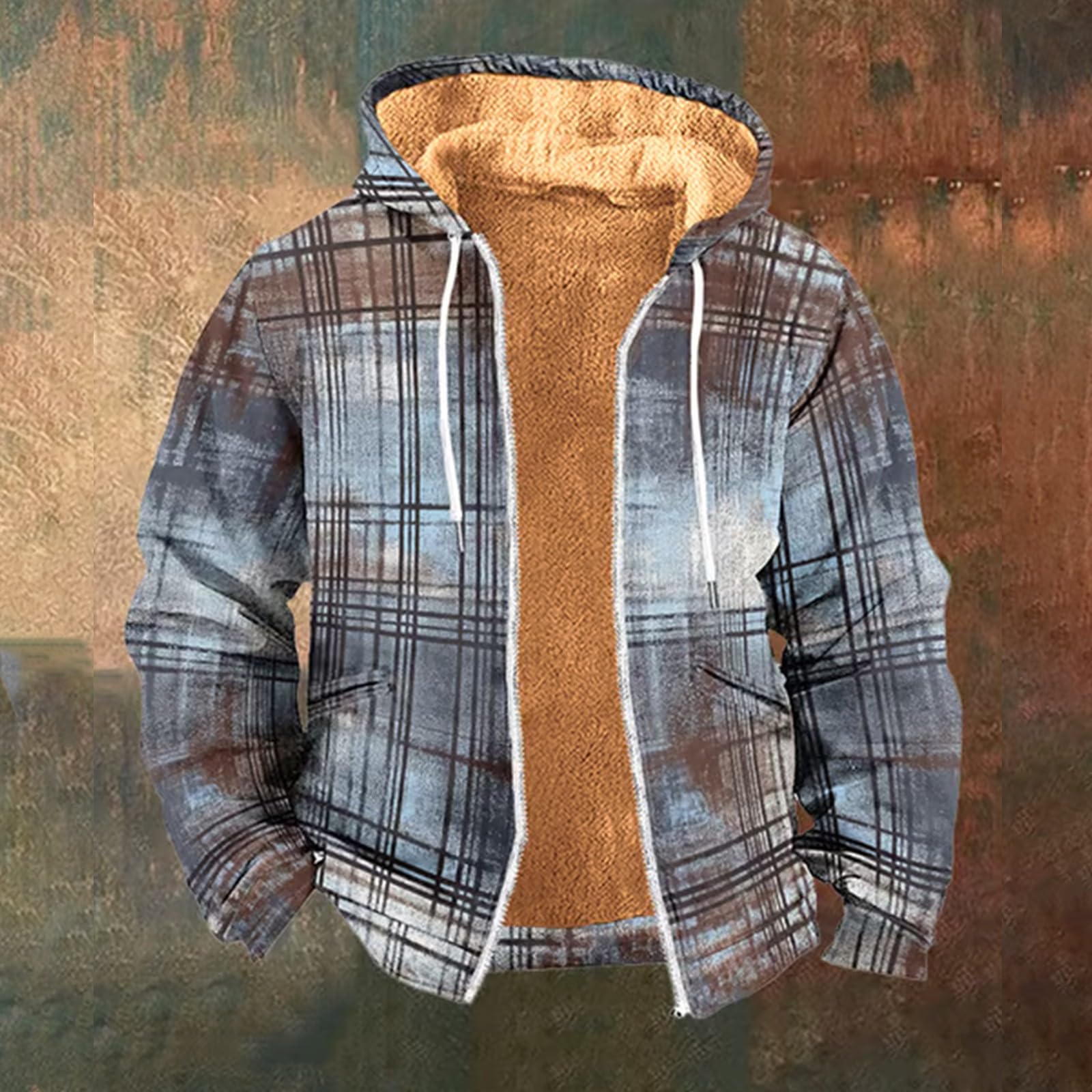 Męska bluza z kapturem na co dzień luźna bluza z kapturem z nadrukiem 3D plus polarowa bluza z kapturem z pianki z pamięcią kształtu kapcie domowe