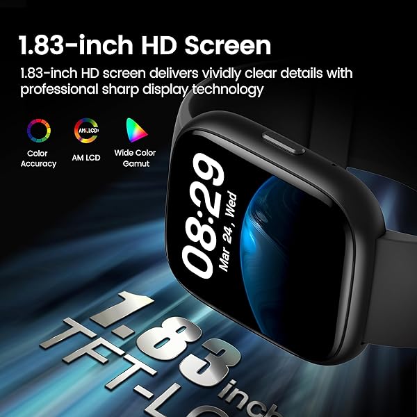 Smart Watch with Alexa Built-in, 1.83" HD Fitness Watch with Bluetooth Calling, New Smartwatch with Heart Rate/Sleep Monitor/Stress, 110+ Sports Modes, IP68 Waterproof Activity Tracker for Android iOS - 2