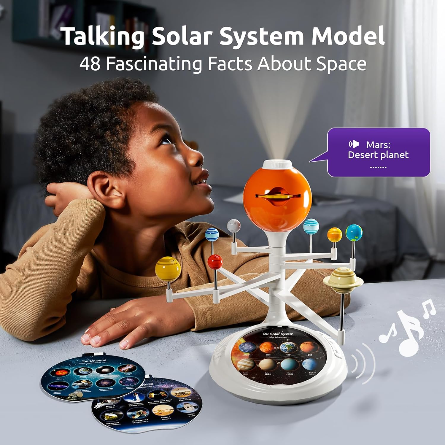 Science Can Solar System for Kids, Interactive Talking Solar System Model, STEM Planetarium Projector with 8 Planets, Space Toys Gift for Age 6-12 Boys & Girls, Classroom & Home Astronomy Learning - Image 3