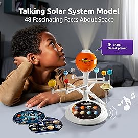 Science Can Solar System for Kids, Interactive Talking Solar System Model, STEM Planetarium Projector with 8 Planets, Space Toys Gift for Age 6-12 Boys & Girls, Classroom & Home Astronomy Learning