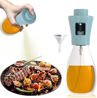 Olive Oil Sprayer for Cooking, 200ml glass Olive oil sprayer Mister, cooking oil sprayer, Oil Spray Bottle, canola oil sprayer, air fryer for Salad Making, Baking, Frying, BBQ, Grilling Kitchen Tools