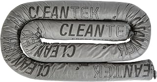 Restaurantware Absorbent Socks 4 Pack of 3" x 96" Heavy Duty Water Absorbing Snakes Non-Flammable Gray Polypropylene Oil Spill Barriers for Chemical Fluids, Industrial Cleanup, Garages, Labs