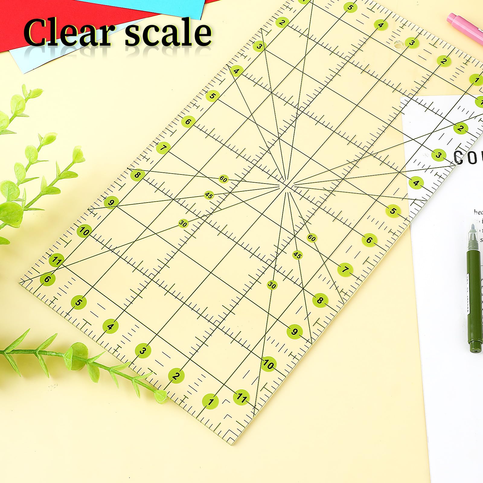 Quilting Accessories CIYISON Acrylic Quilters Ruler Fabric Cutting ...