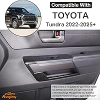 Vista 2 de Aunginsy Cubierta de panel de manija de puerta interior de automóvil compatible con Toyota Tundra 2022-2024 2025, panel de puerta delantera