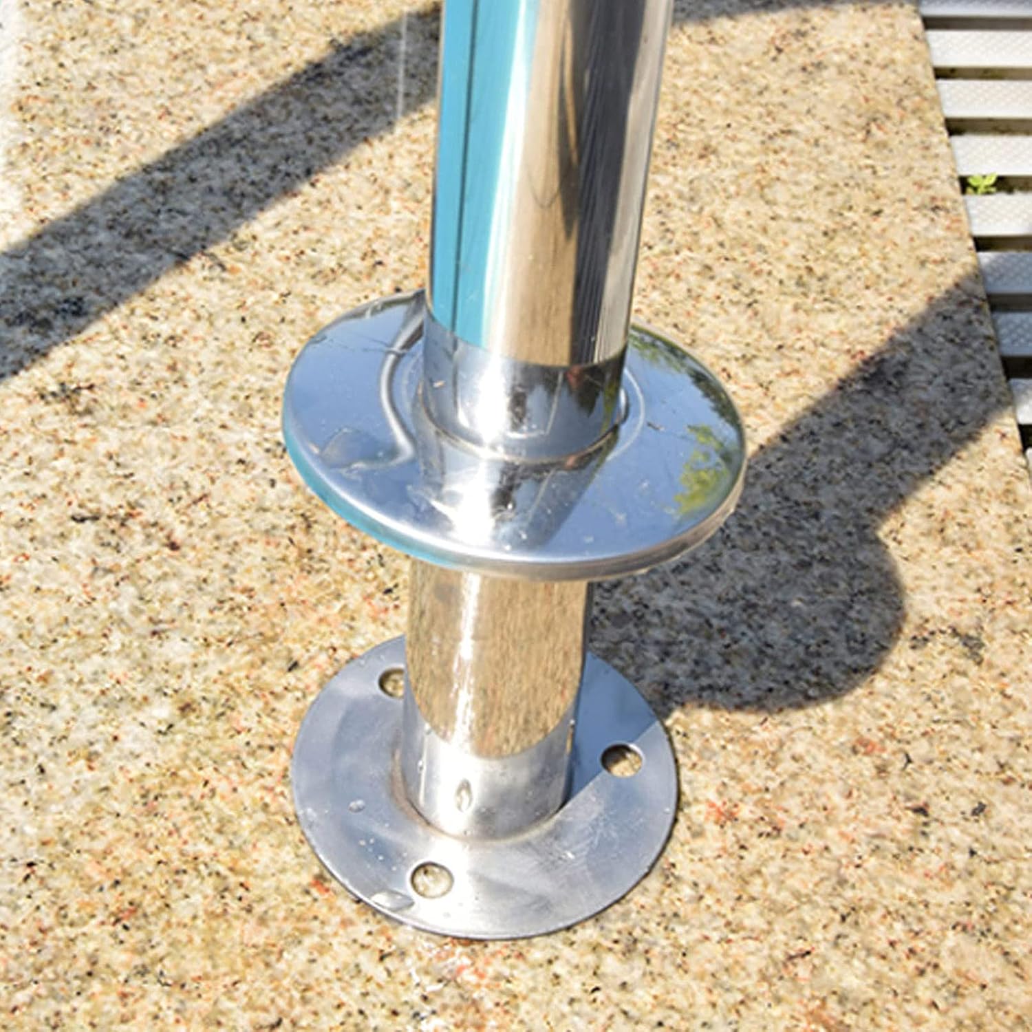 Pool Railing, Stainless Steel Embedded Handles, Swimming Pool Ladder Handrail Suitable for Swimming Pool, Sloped Entry, Spa, Water Park(1PCS)