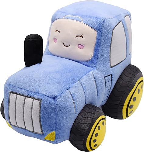 Vista 16 de Juguete de peluche de tractor de felpa suave, almohada de peluche súper linda, excelente regalo para niños o fiesta de cumpleaños de 12 pulgadas