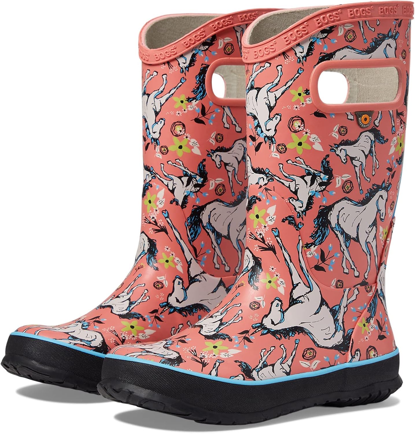 BOGS Rain Boot Unicorn Awesome (Toddler/Little Big Kid), Pink Multi, 8 US Unisex