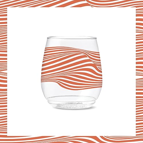 Vista 66 de TOSSWARE POP Vino Designer Series - Formas 3, juego de 6, calidad premium, reciclables, irrompibles y transparentes de plástico transparente