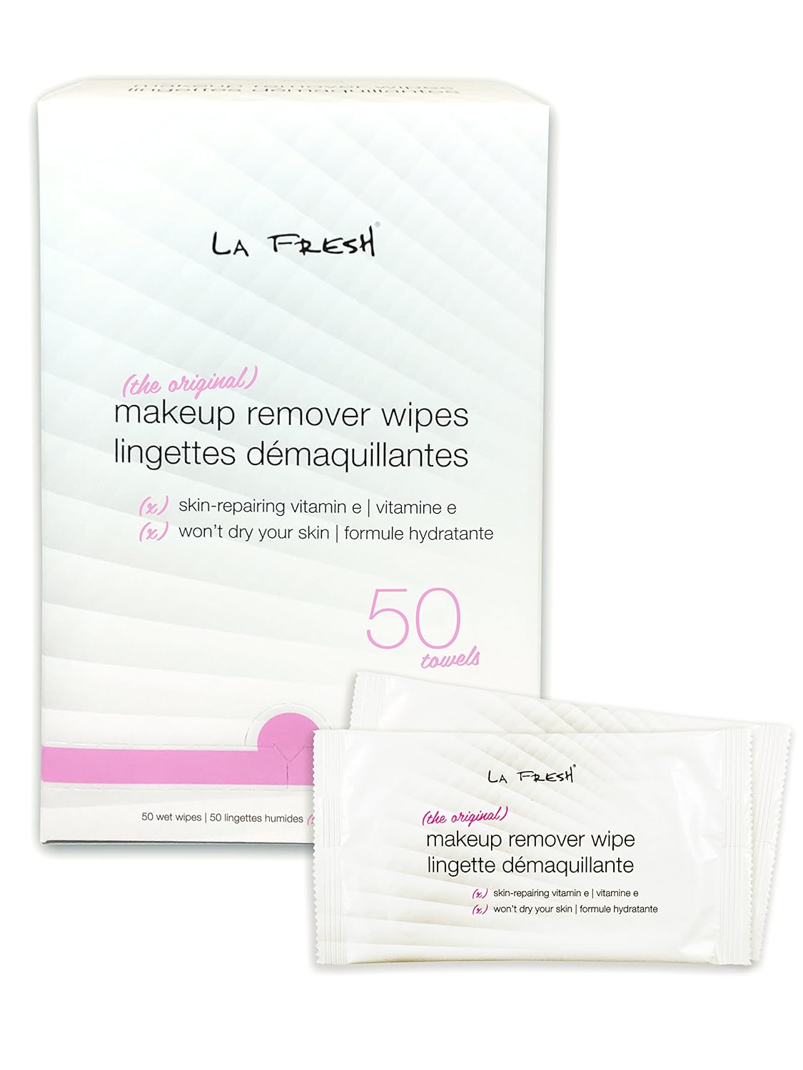 La Fresh Makeup Remover Cleansing Face Wipes Case of 50ct