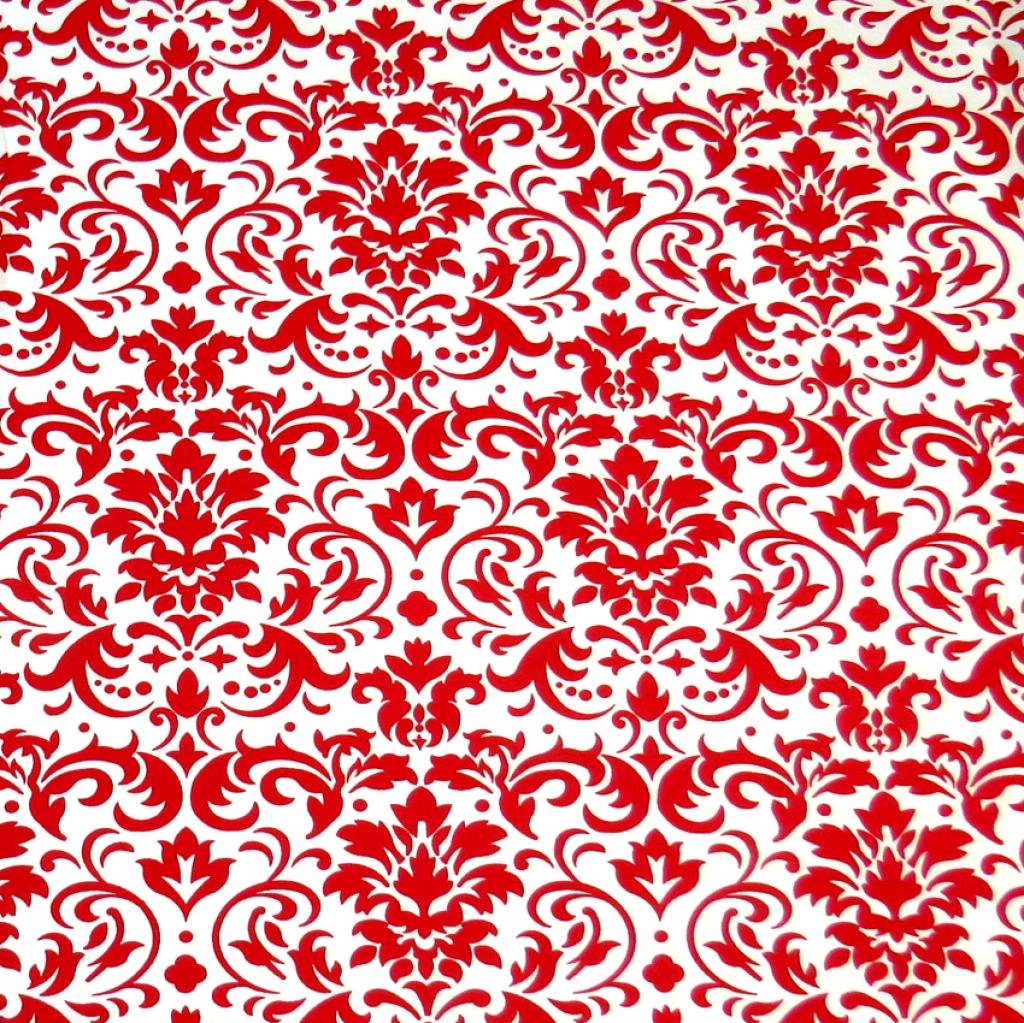 SheetWorld Fitted 100% Cotton Percale Oval Crib Sheet, Fits Stokke Sleepi 26 x 47, Red Damask, Made in USA