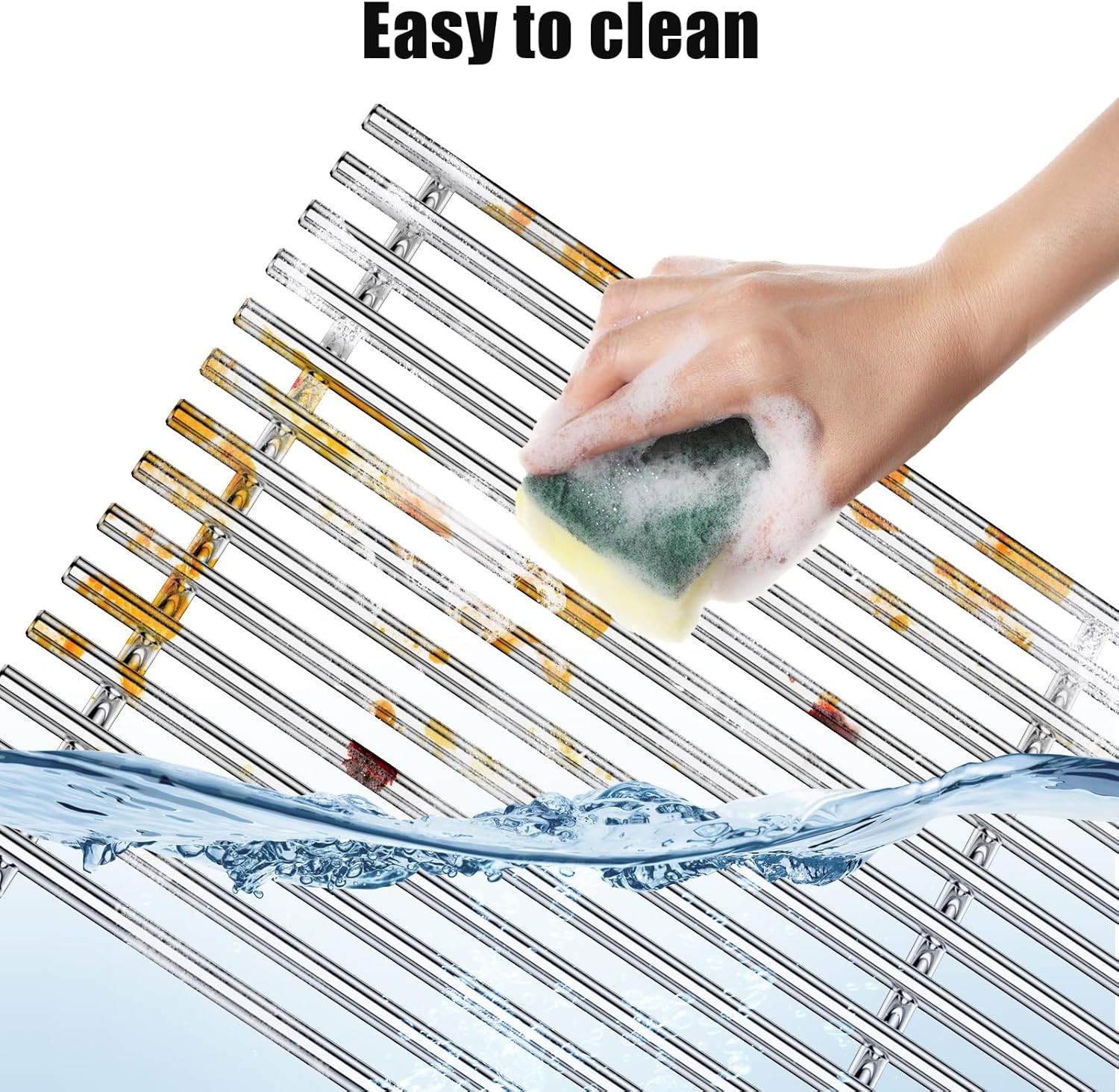 Hisencn 19 1/4" Cooking Grid for Jenn Air 720-0337, Brinkmann 810-8501, Charmglow 720-0125, Replacement for Nexgrill 720-0337, 720-0025, Ducane 30400042, 30400043, Stainless Steel, 3 Pack