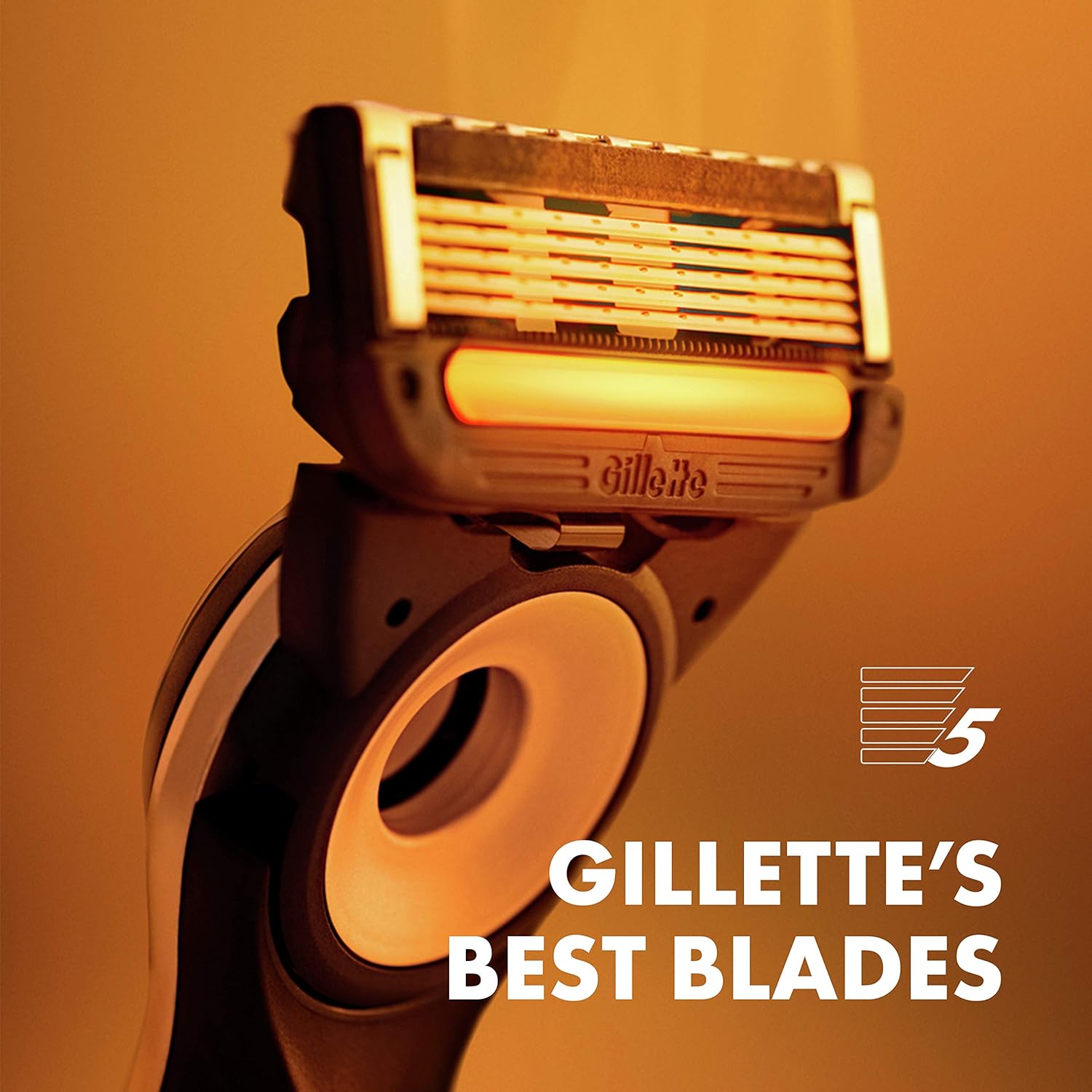 Gillette Heated Razor for Men by GilletteLabs Razor Blade Refills, 8 Count, Utilizes Adjustable Warming Bar Technology