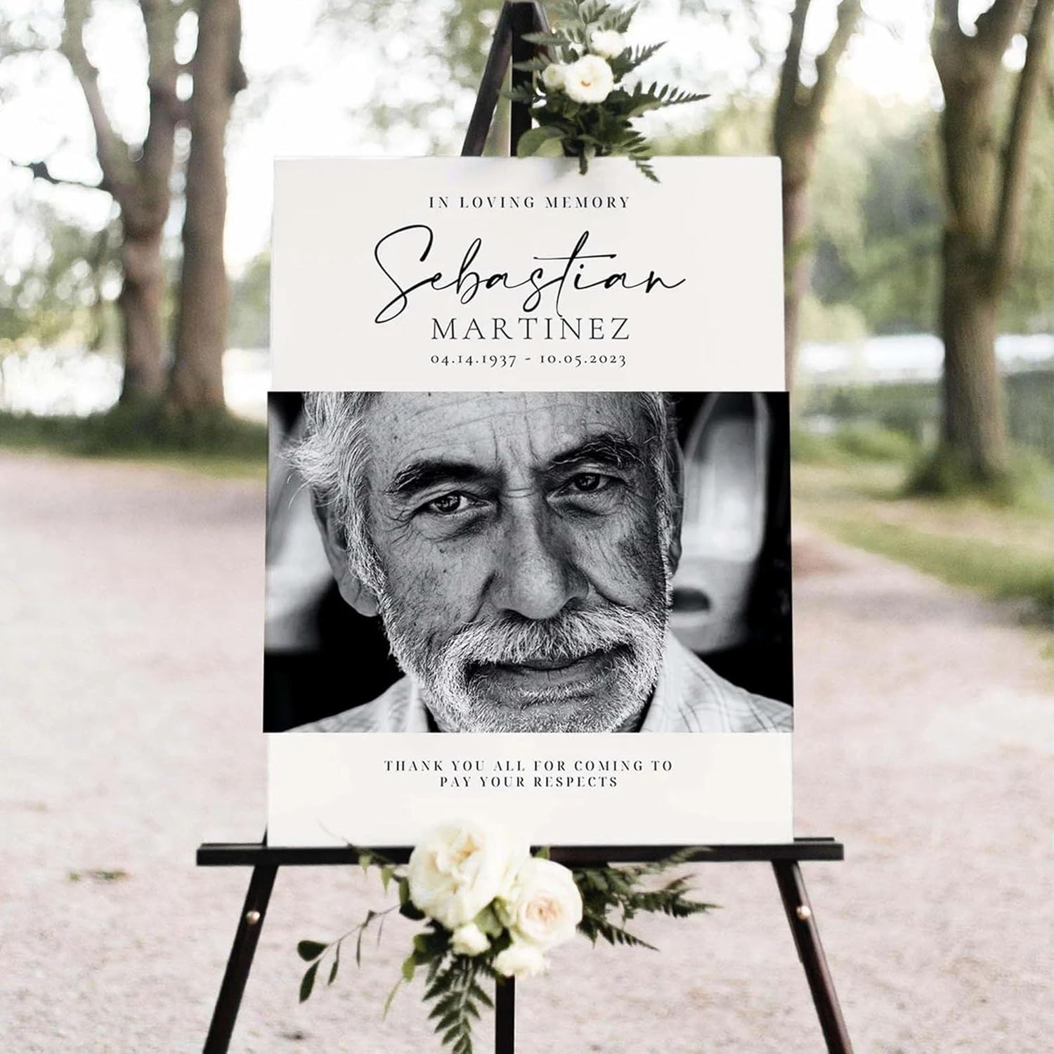 Editable Funeral Sign Minimalist Celebration of Life Signs , Large