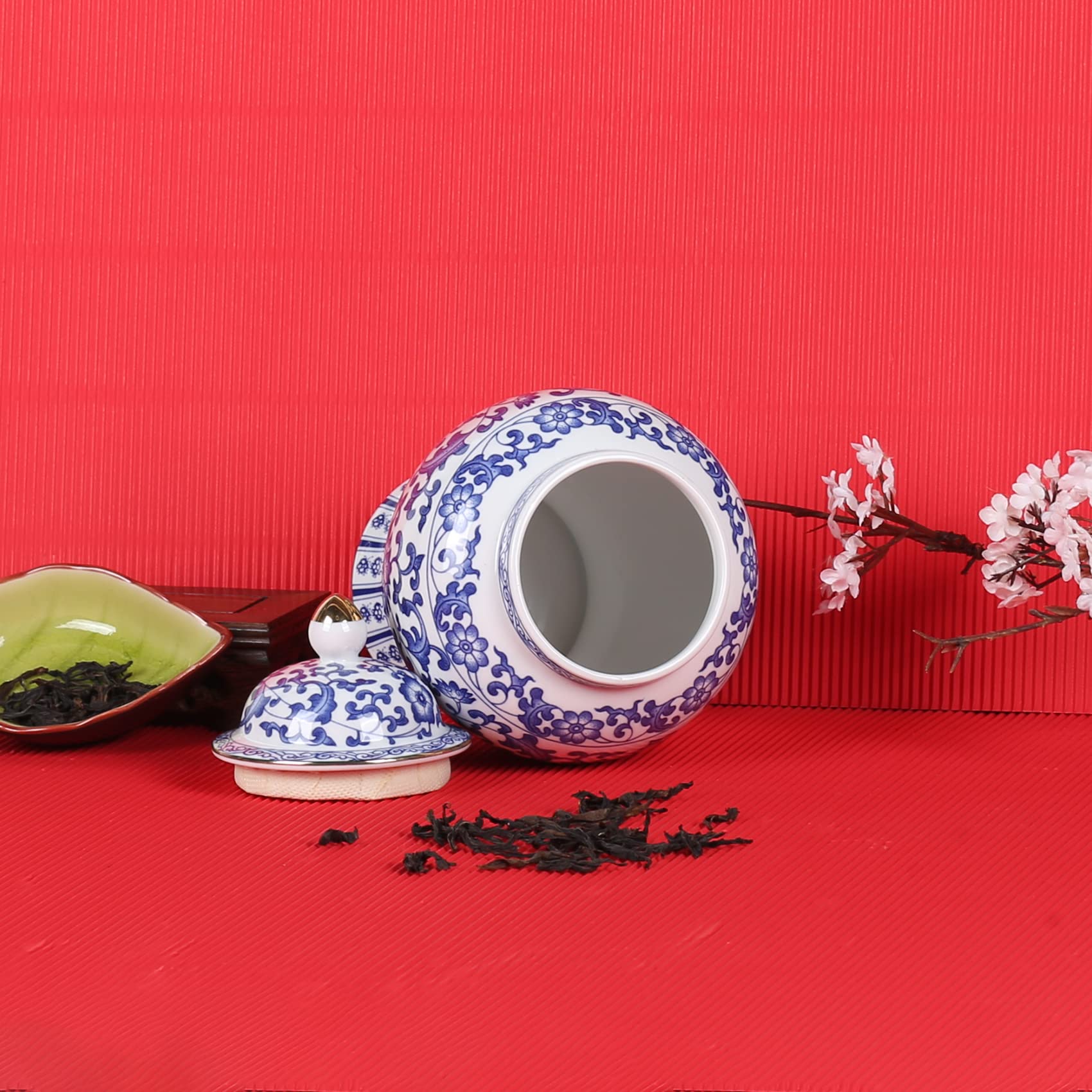 Amazon.com: Chinese Ginger Jar with Lid Chinoiserie Antique Style