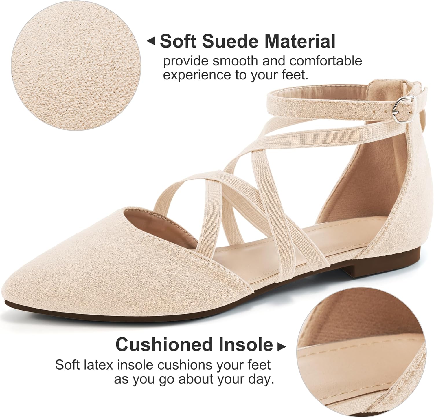 Womens Ballet Flats for Wedding: Comfortable Dress Work Flat for 2026 - Ladies Dressy Zipper Walking Shoes - Image 4