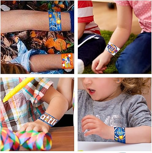 Miniatura 5 de YYMYMGJ 48 pulseras de dardos para fiestas de guerra de dardos, pulseras de batalla de dardos, rellenos de bolsas de regalos para pistola de guerra