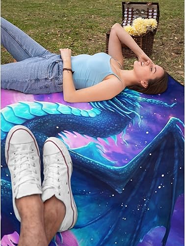 Miniatura 7 de Blue Dragon - Manta personalizada con nombre, manta de franela suave y acogedora para cumpleaños, ropa de cama de sofá o cama, 40 x 50 pulgadas,