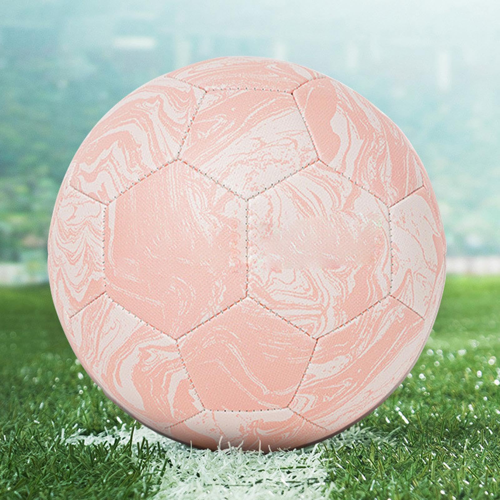 Pallone Da Calcio Per Sport All'Aperto Rivestimento In Pelle PU, Design | Sport Pallone Multiuso Per Bambini E Adulti Amanti Del Calcio, Giardino, Spiaggia, , Camp