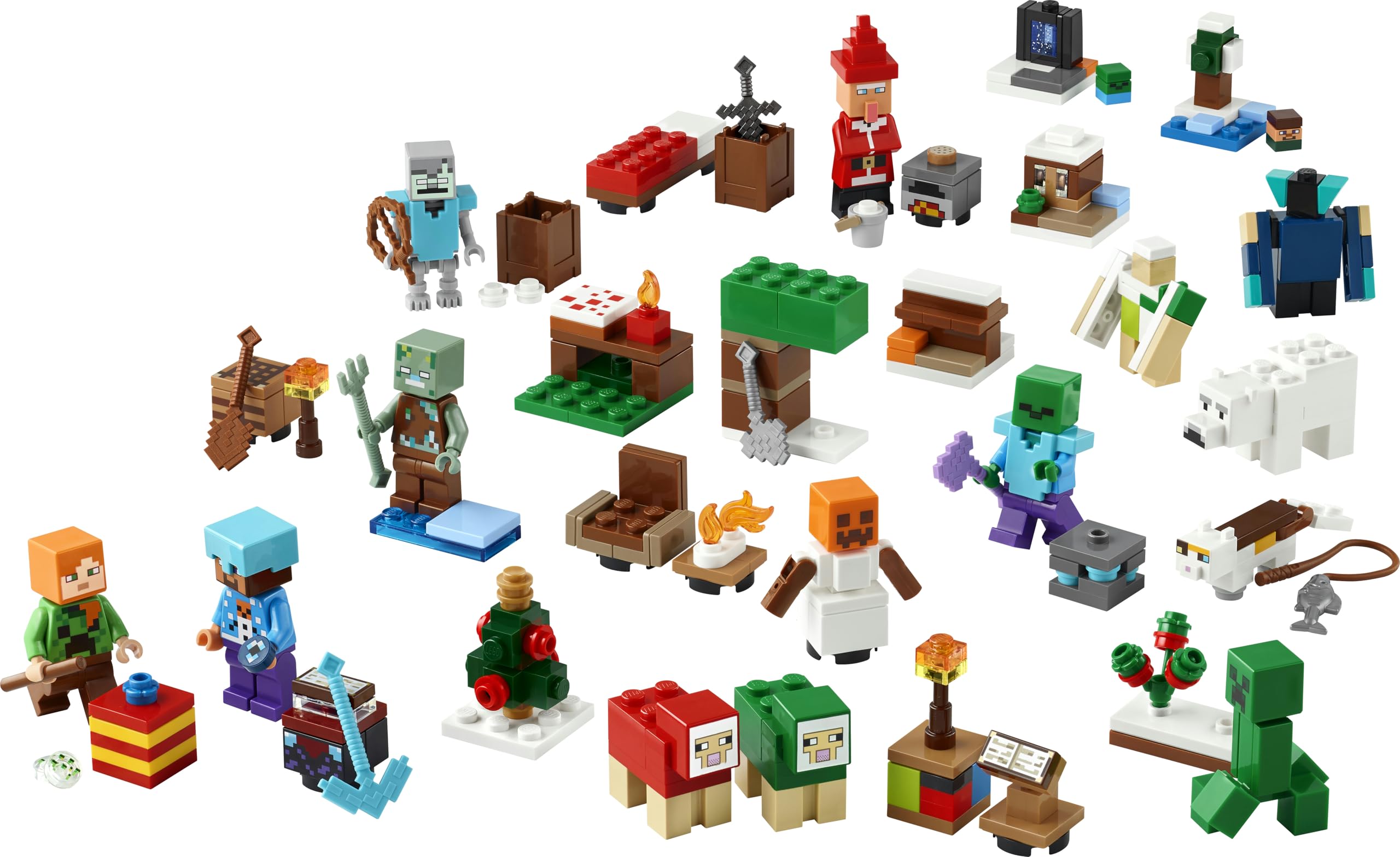 LEGO Minecraft Adventskalender 2025 - Spielzeug für Jungen & Mädchen ab 7 Jahren - 24 Überraschungen inkl. Minifiguren & Mini-Modellen - Kinder Spielset - Gaming Geschenk zum Advent - 21280