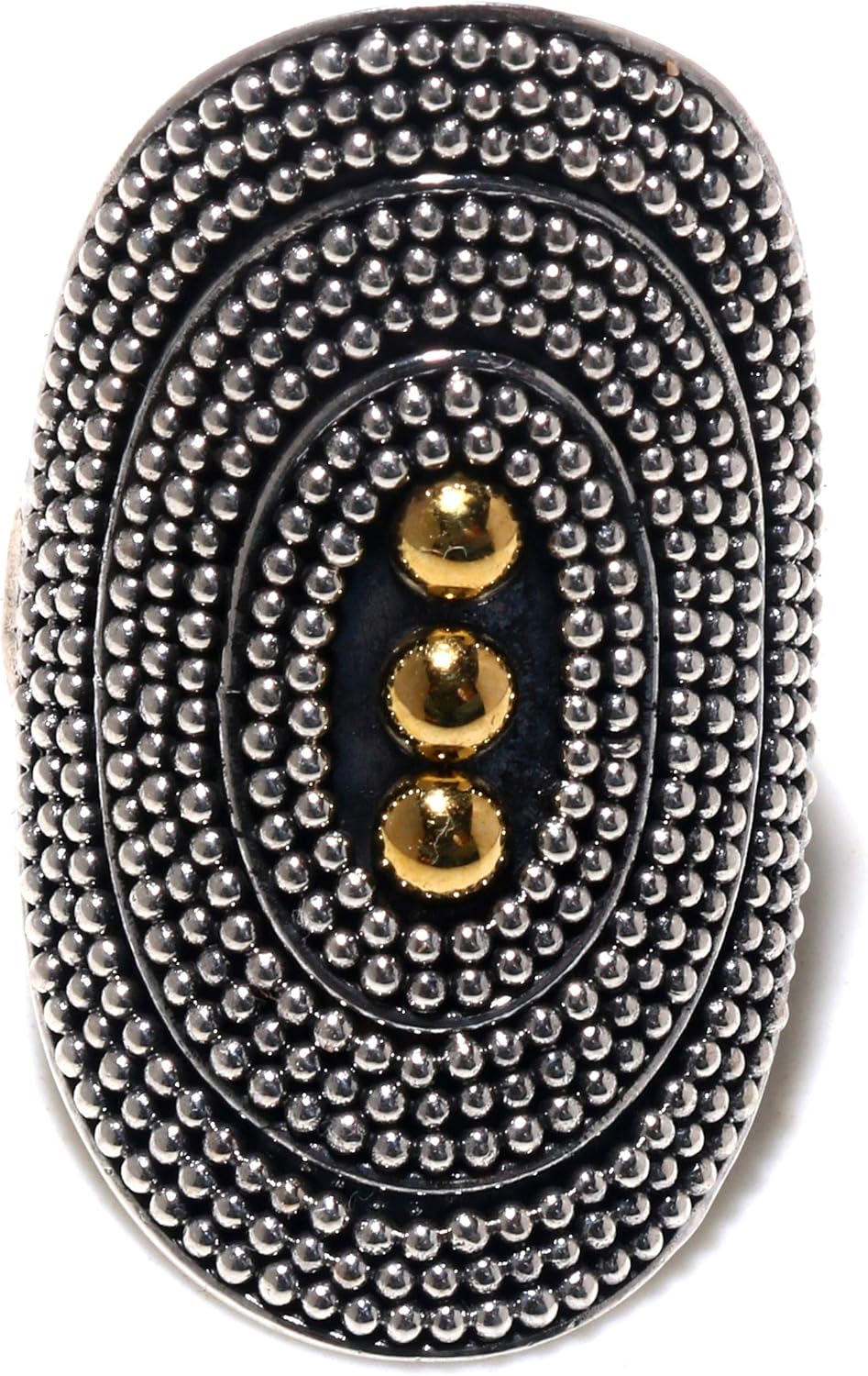 Contemporary Design Oxidized Finish Handmade 925 Sterling Silver Two Tone Designer Statement Ring for Women Unique Boho Style Cocktail Ring Jewelry by Artisan