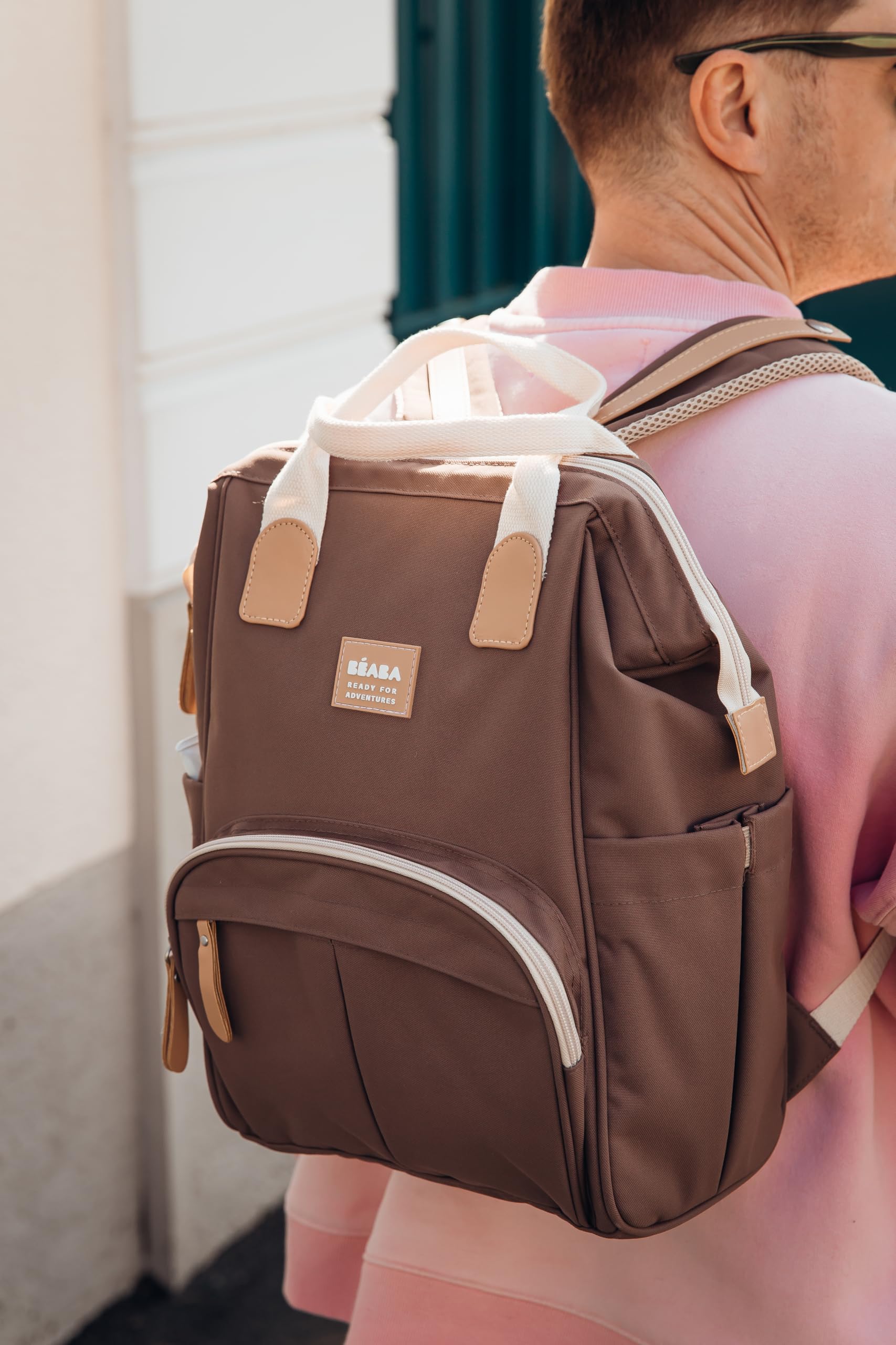 BÉABA, Zaino Fasciatoio per Bebè, Grande Capacità di Archiviazione, Tasche Termiche Multiple, Fasciatoio Incluso, Grande Apertura, Borsa da Viaggio Multifunzionale, Wellington, Cacao