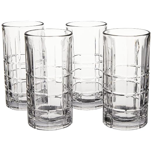 Anchor Hocking Manchester Drinking Glasses Set, 16 oz Tumbler Glasses, Set of 4