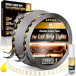 2 Rolls Heavy Duty Double Sided Tape for Led Strip Lights, Automotive Trim, Garage,