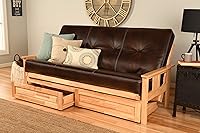 Vista 88 de MFD Futón Montana, Verde, Tela Madera, Colchón de ante de turba